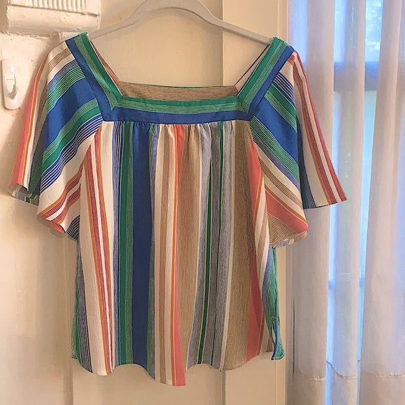 Urban Romantics Square Neck Short Sleeve Top - Picture 7 of 10